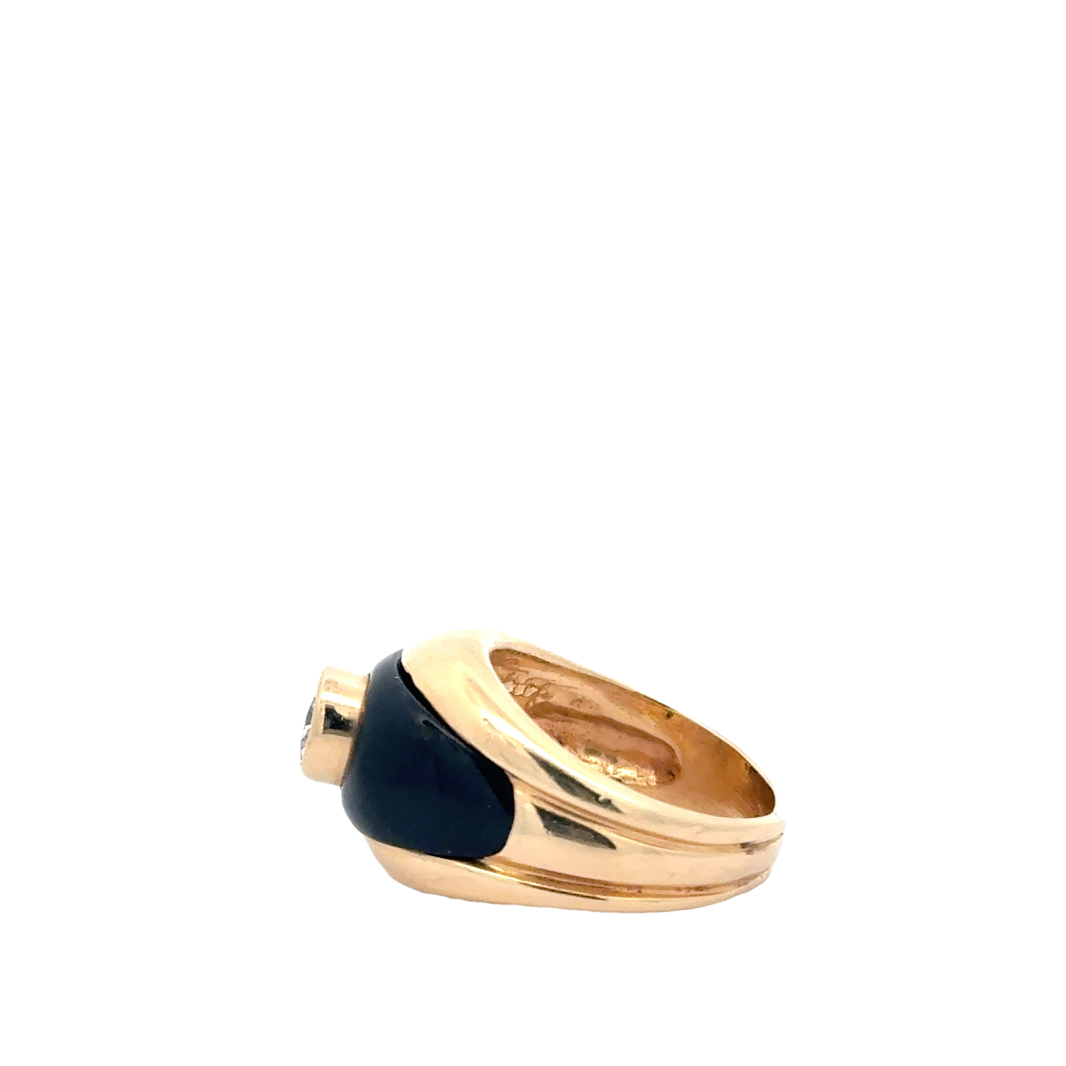 Elegant Black and Gold Ring