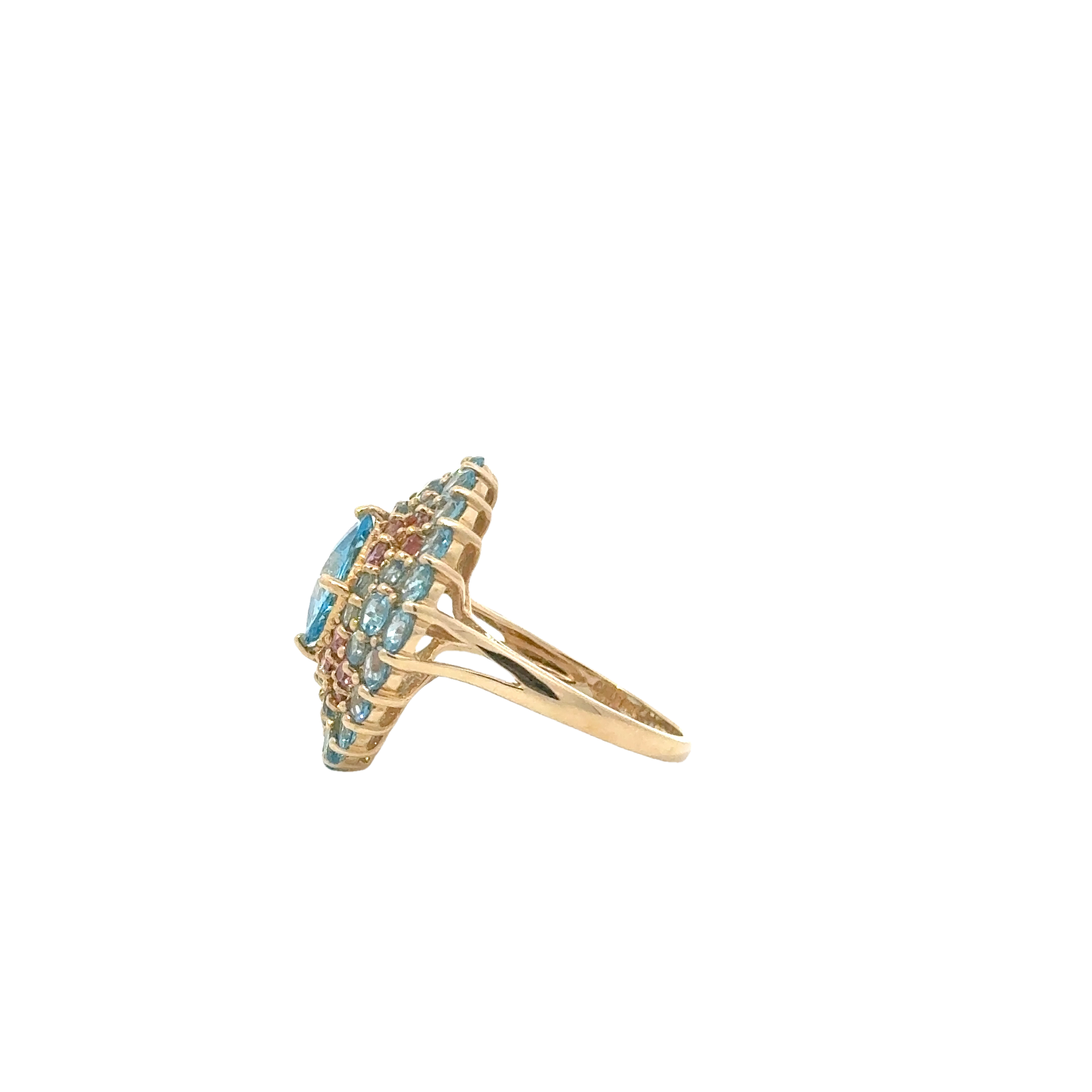 ESTATE 14 KARAT TOPAZ COCKTAIL RING