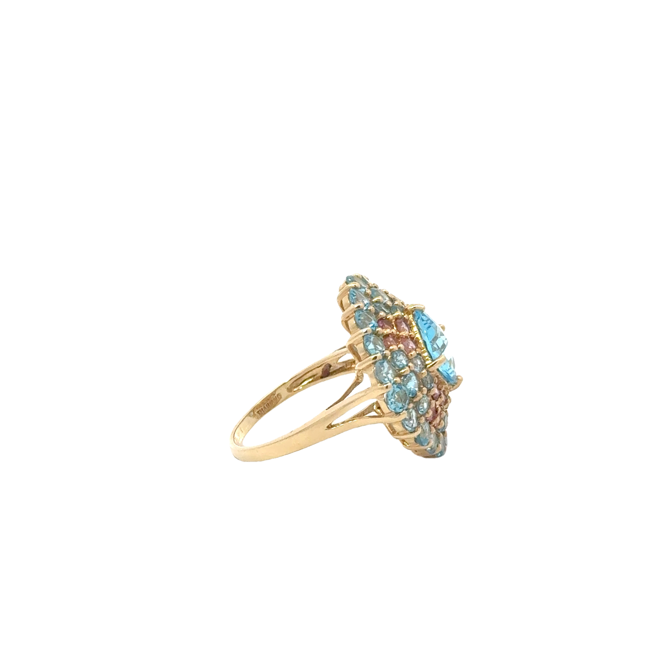 ESTATE 14 KARAT TOPAZ COCKTAIL RING