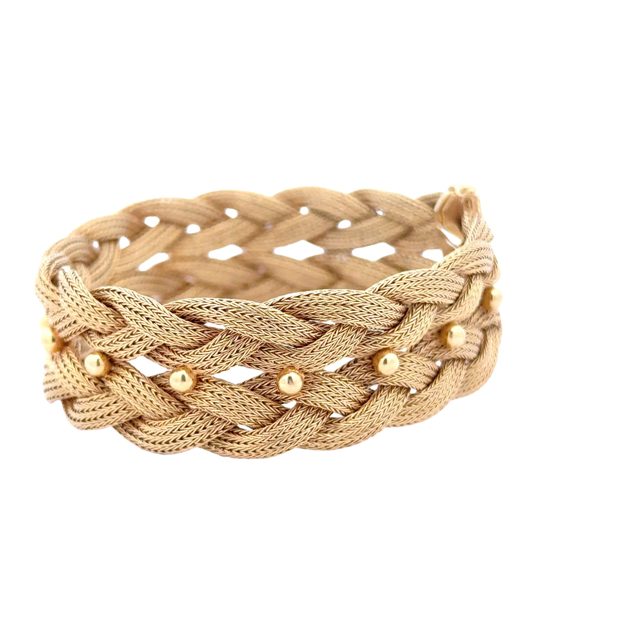 VINTAGE 18 KARAT ITALIAN BRAIDED BRACELET