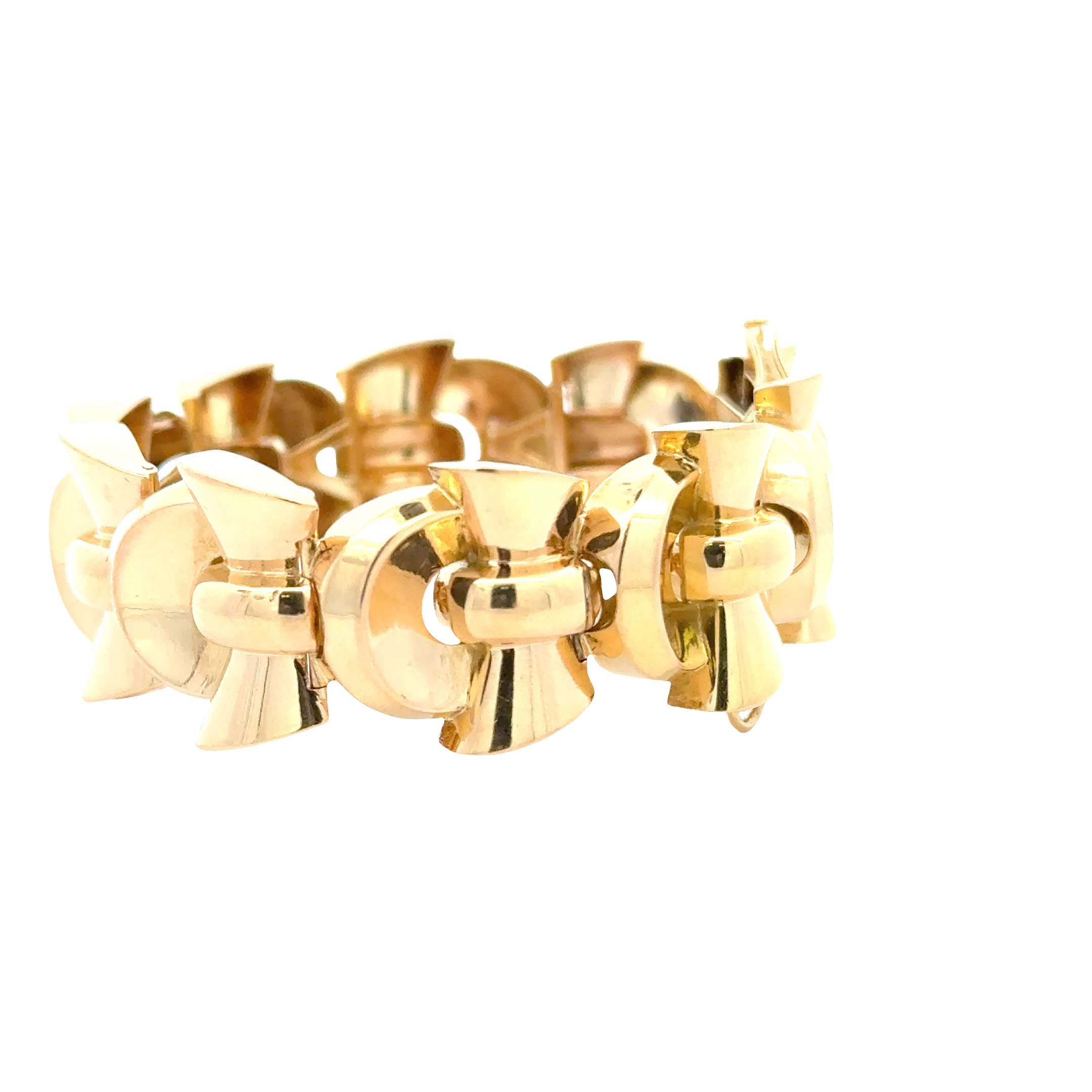 Vintage-Style Yellow Gold Chain Link Bracelet