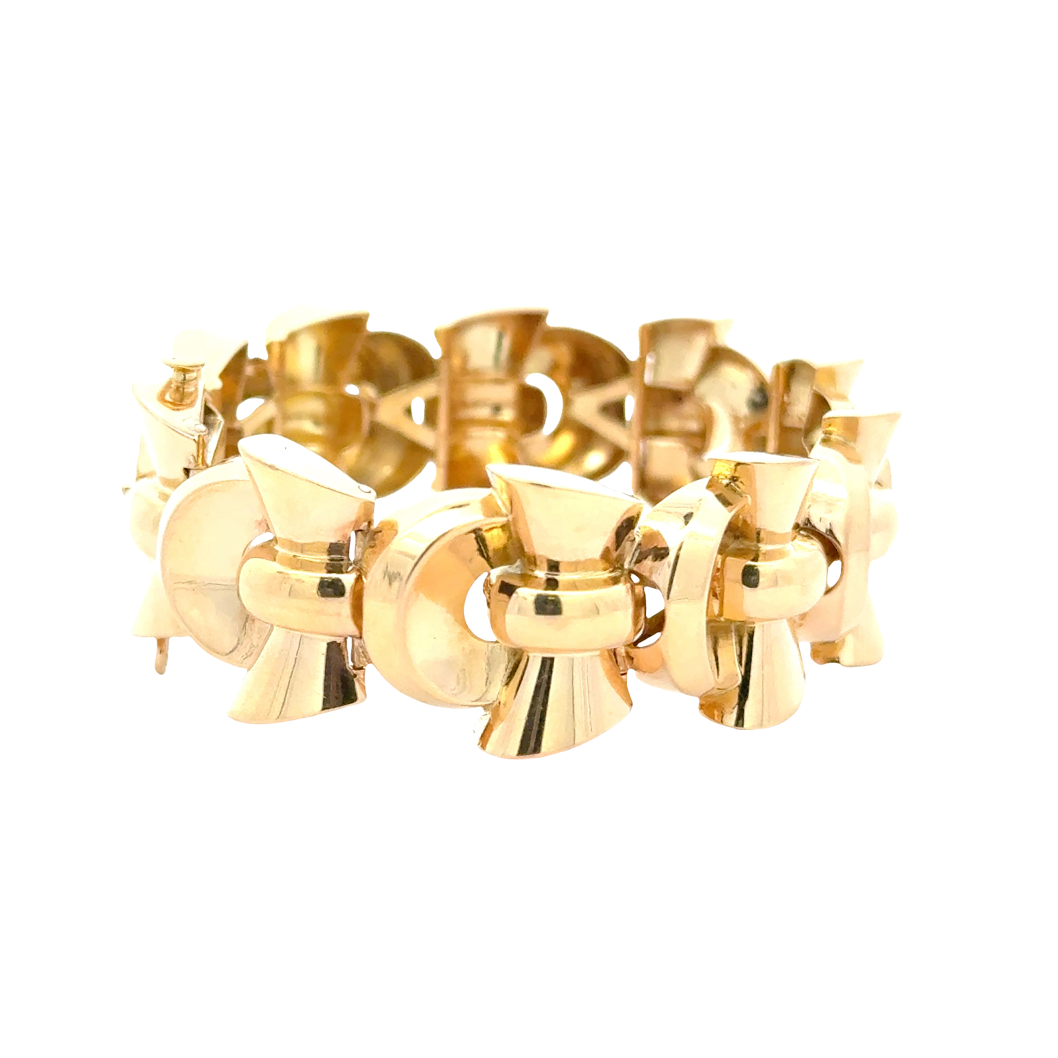 Vintage-Style Yellow Gold Chain Link Bracelet