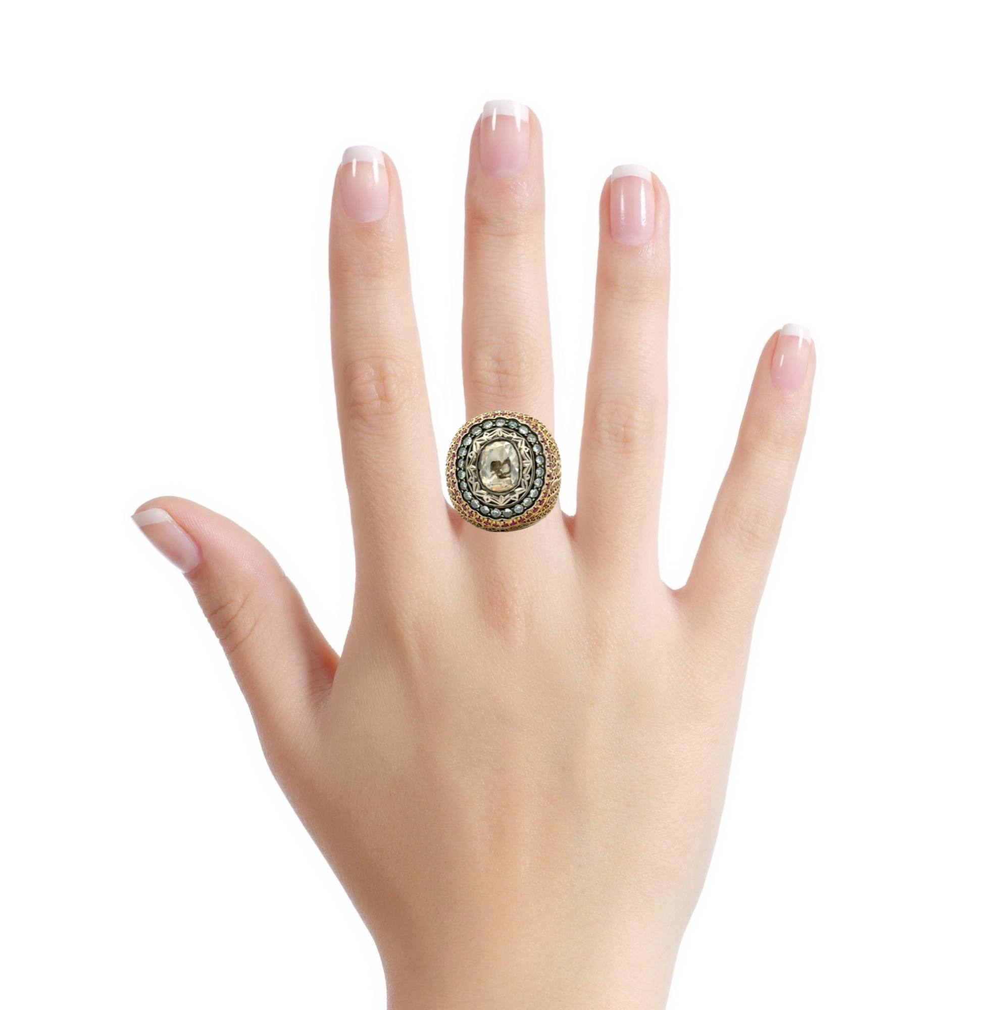 18K POLKI DIAMOND RING