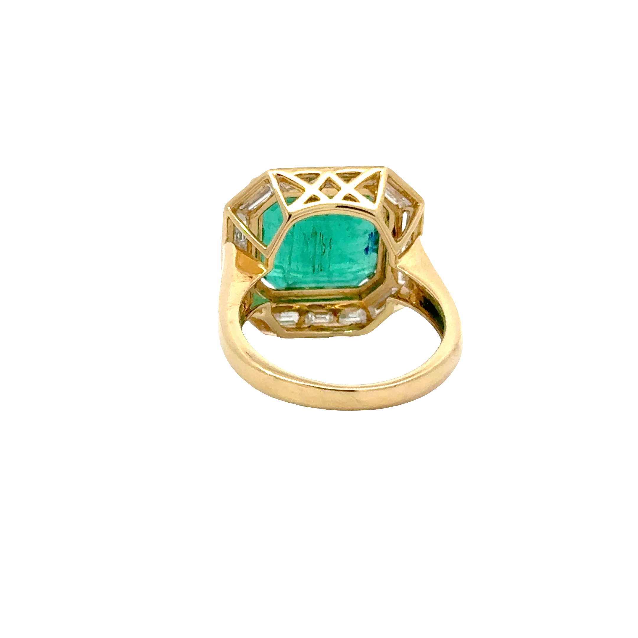 7.70 CARAT EMERALD AND DIAMOND RING