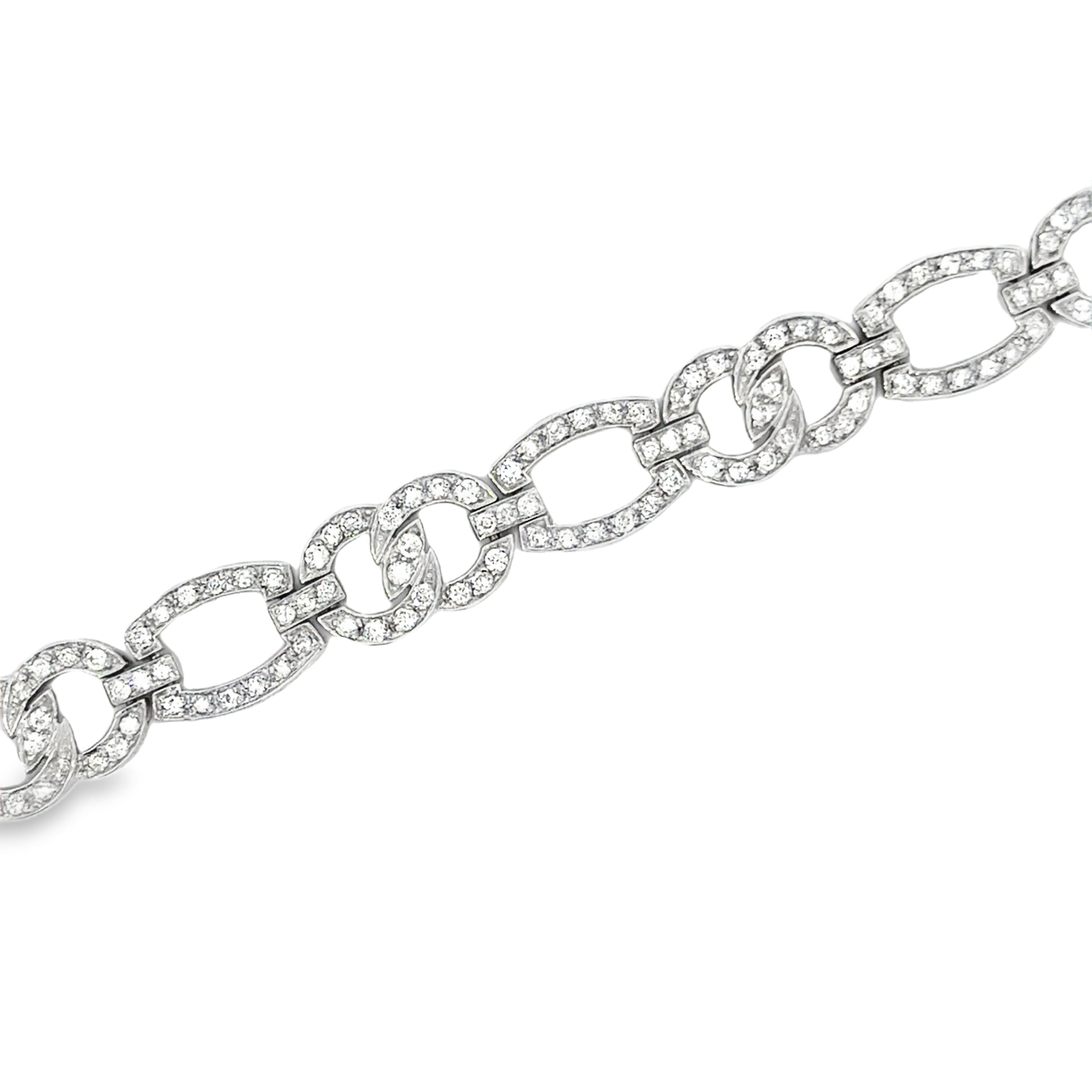 18 KARAT WHITE GOLD DIAMOND BRACELET