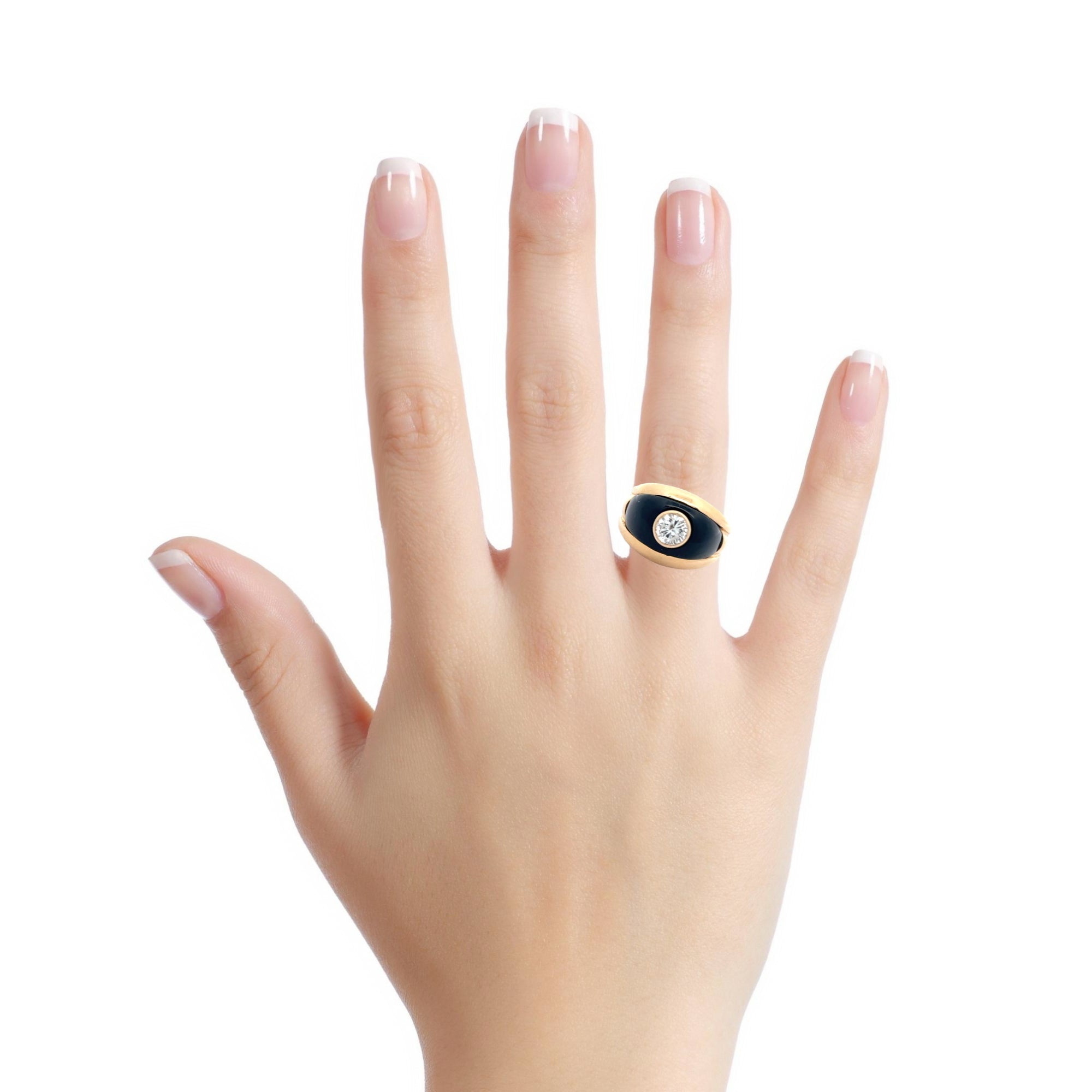 Elegant Black and Gold Ring