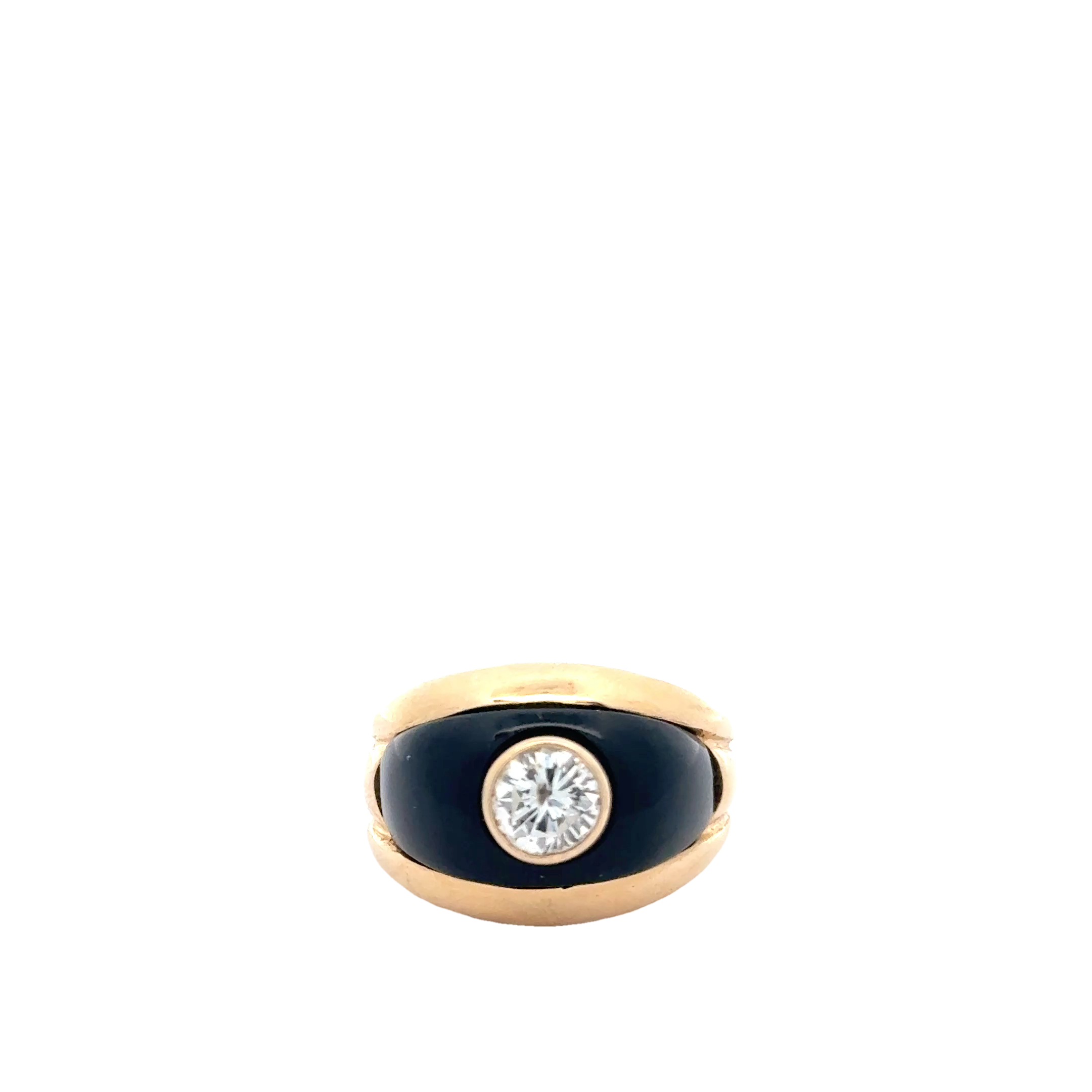 Elegant Black and Gold Ring