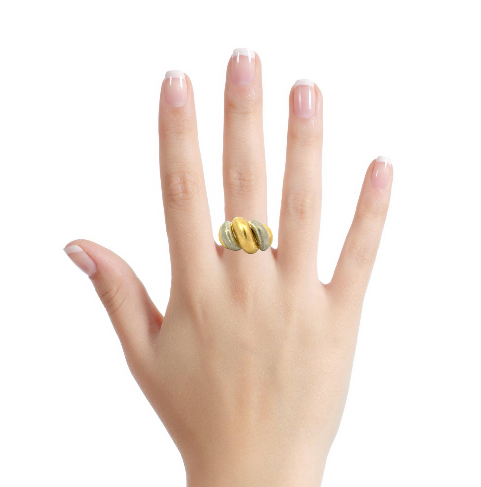 BUCCELLATI "SAN MARCO" 18 KARAT TWO TONED RING