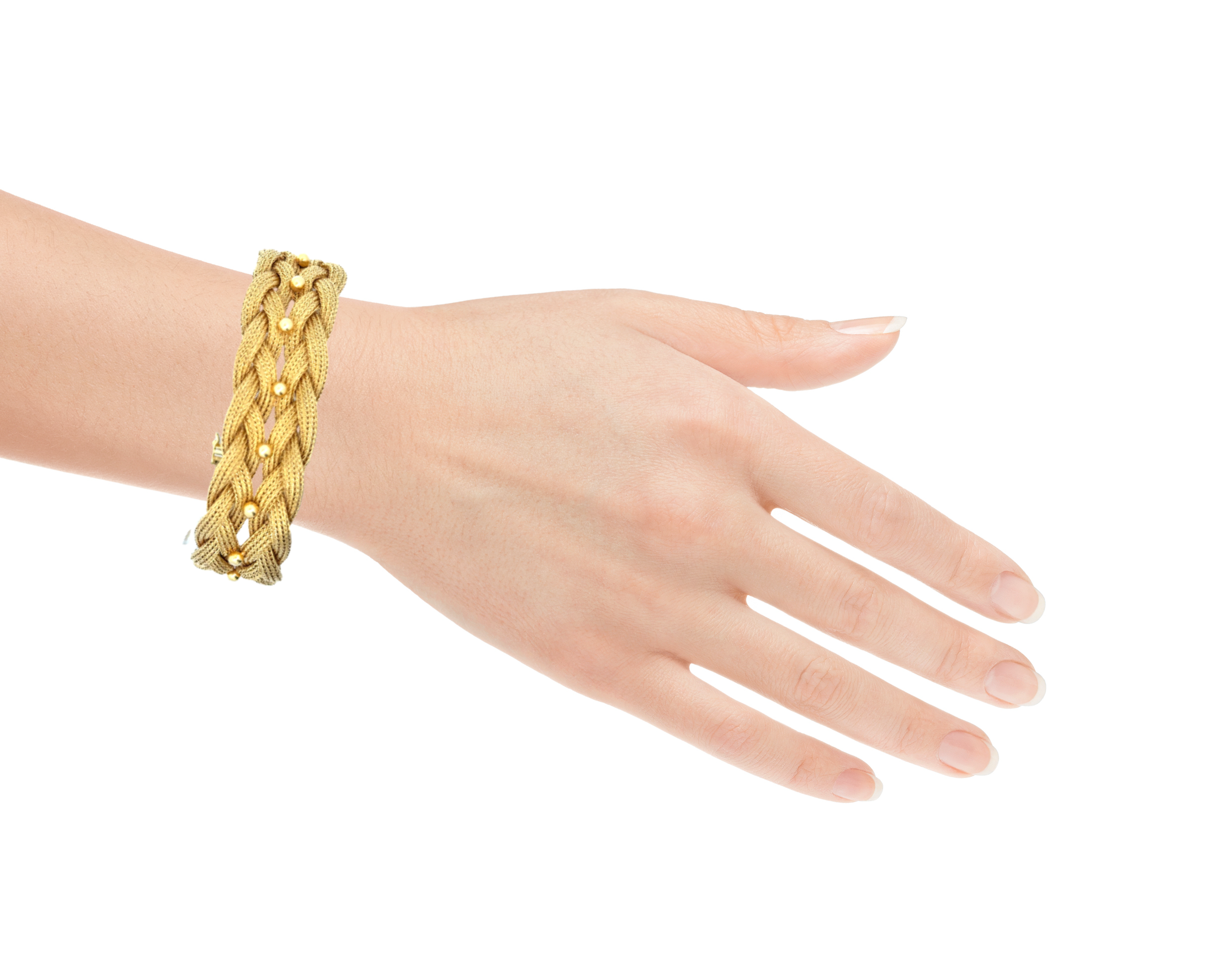 VINTAGE 18 KARAT ITALIAN BRAIDED BRACELET