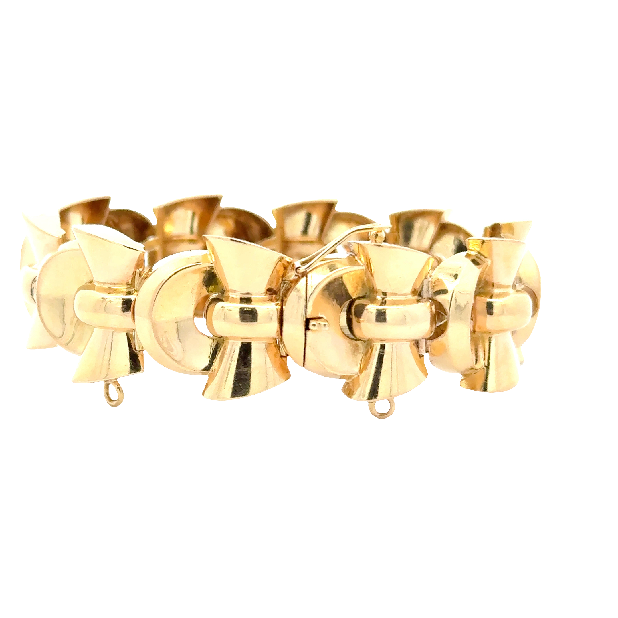 Vintage-Style Yellow Gold Chain Link Bracelet