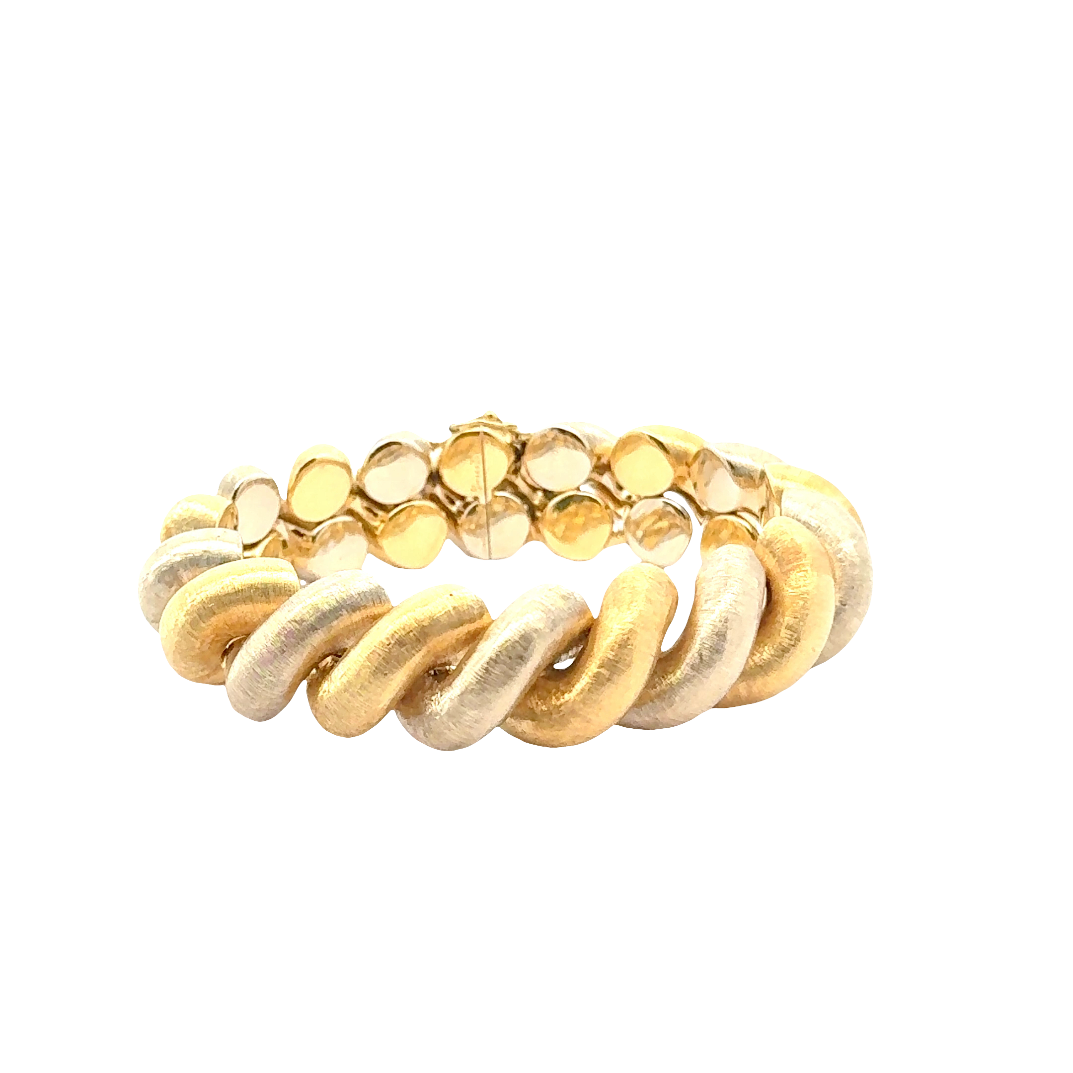 BUCCELLATI 18 KARAT BICOLOR VINTAGE TORCHON SAN MARCO BRACELET