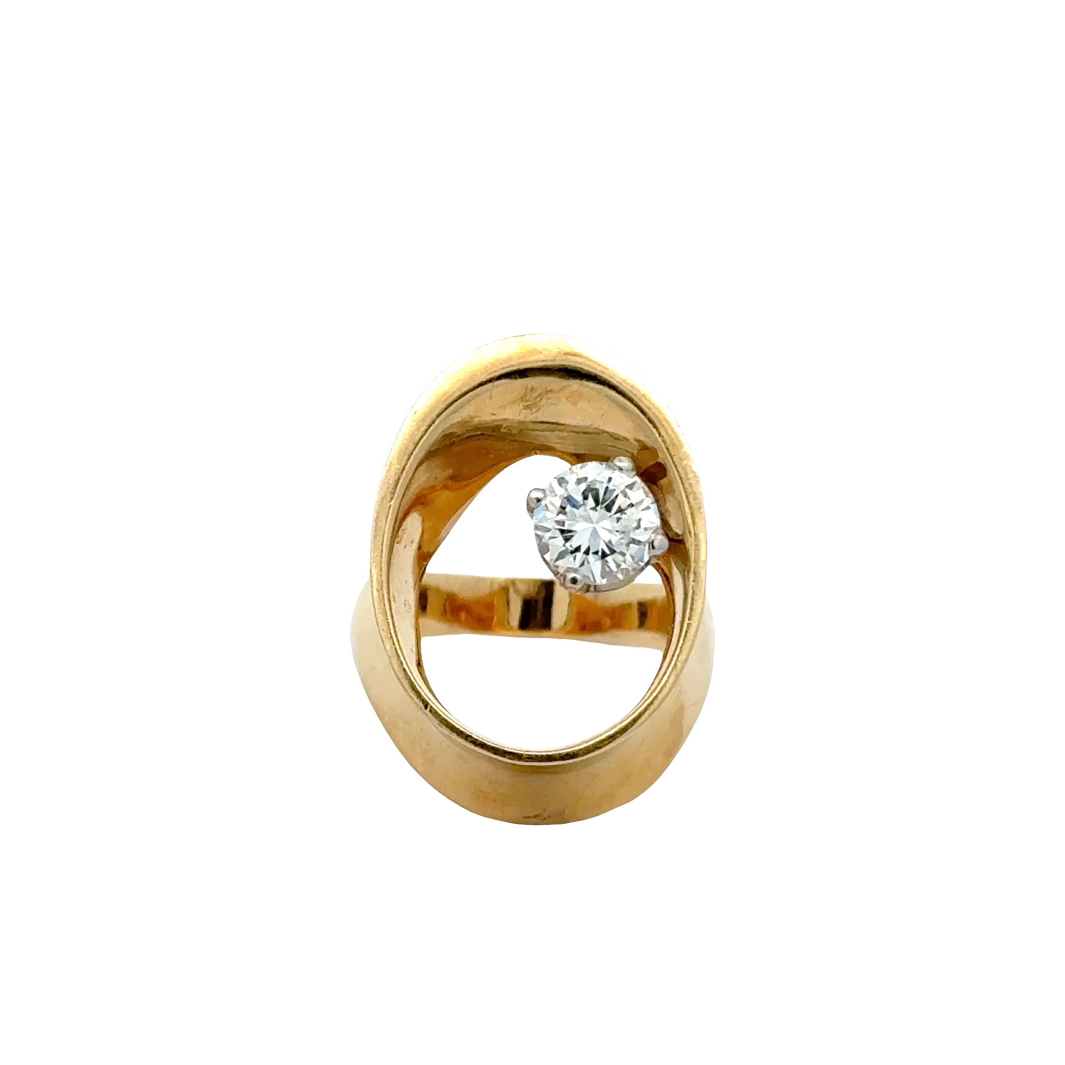 ESTATE 14 KARAT YELLOW GOLD DIAMOND RING
