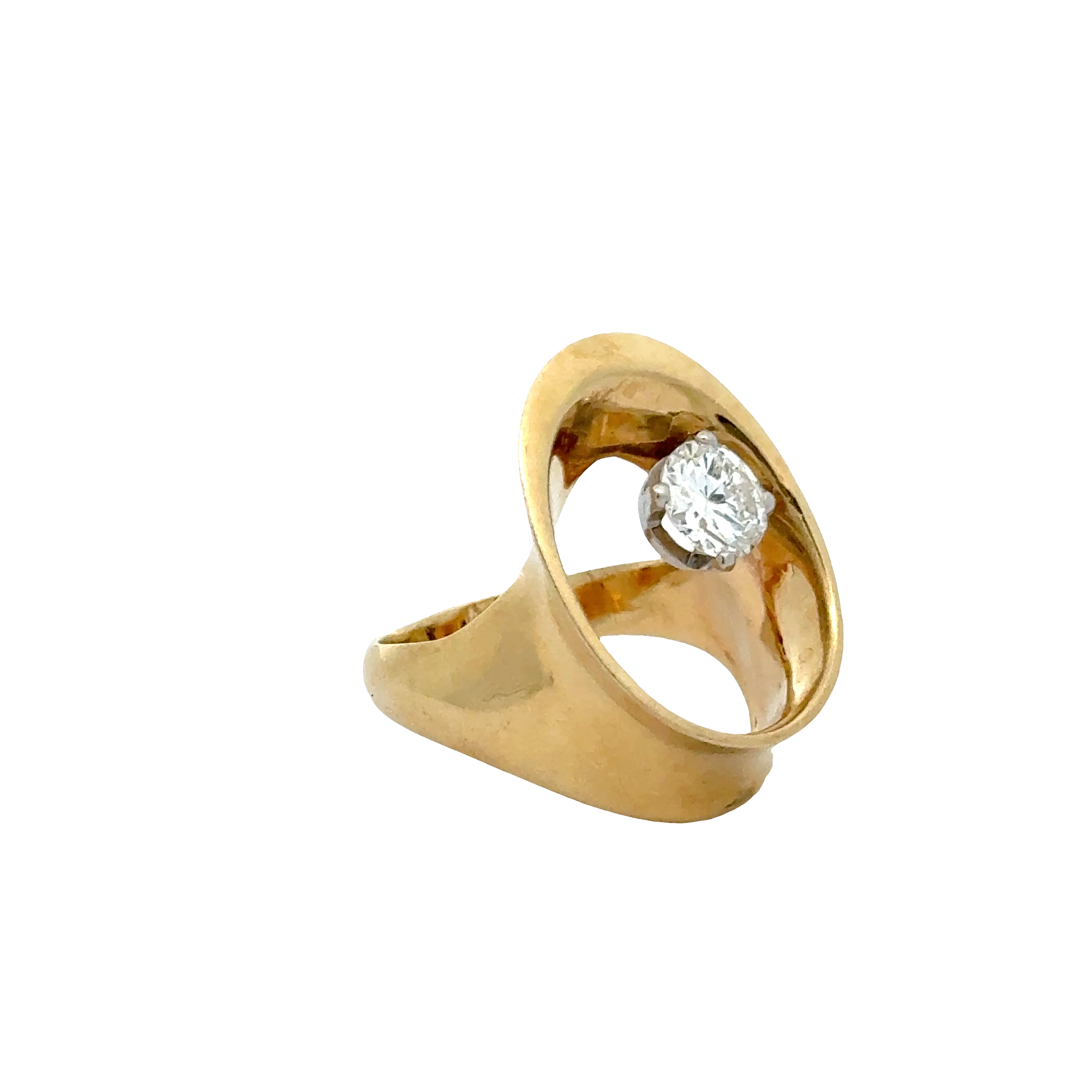 ESTATE 14 KARAT YELLOW GOLD DIAMOND RING