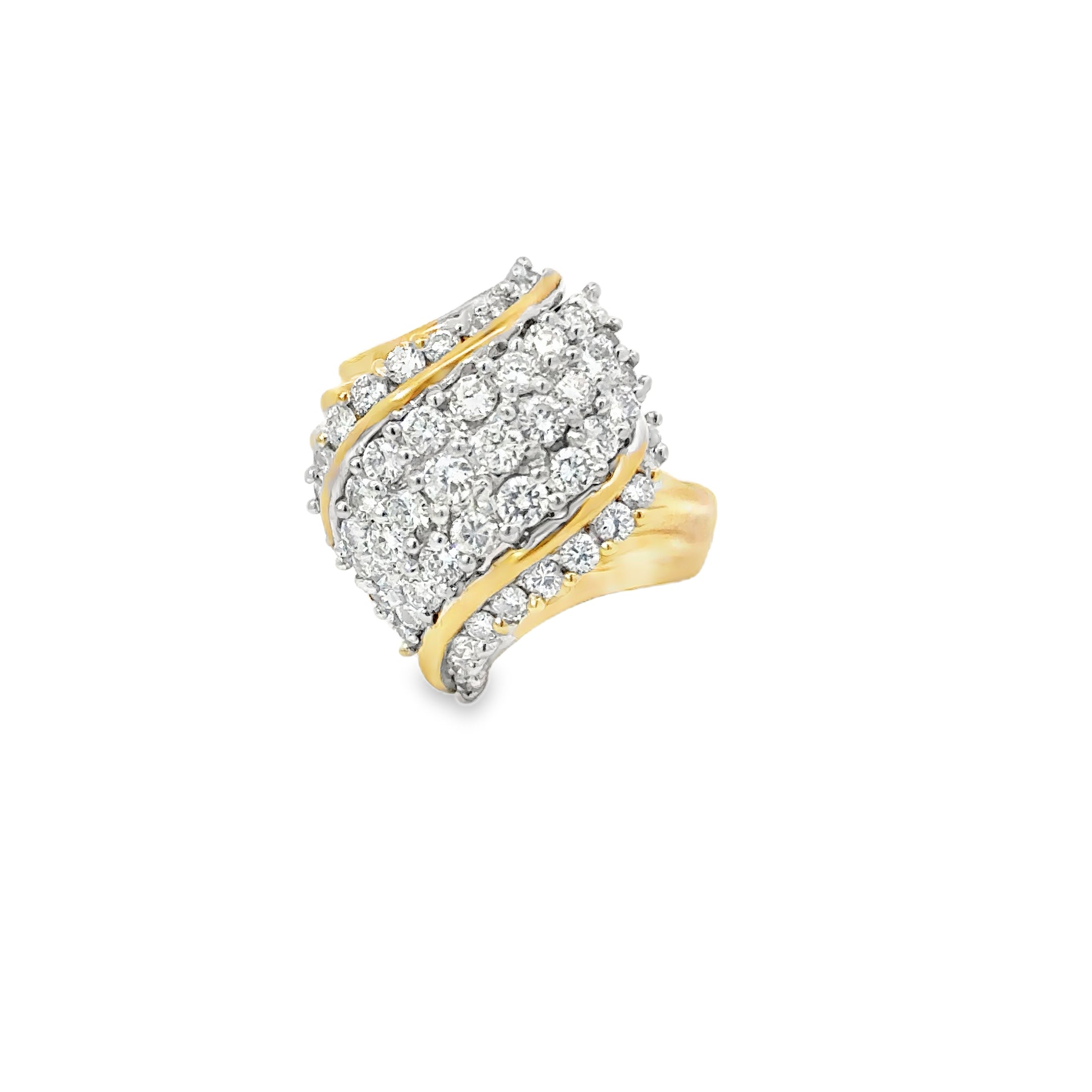 14 KARAT YELLOW GOLD AND DIAMOND RING