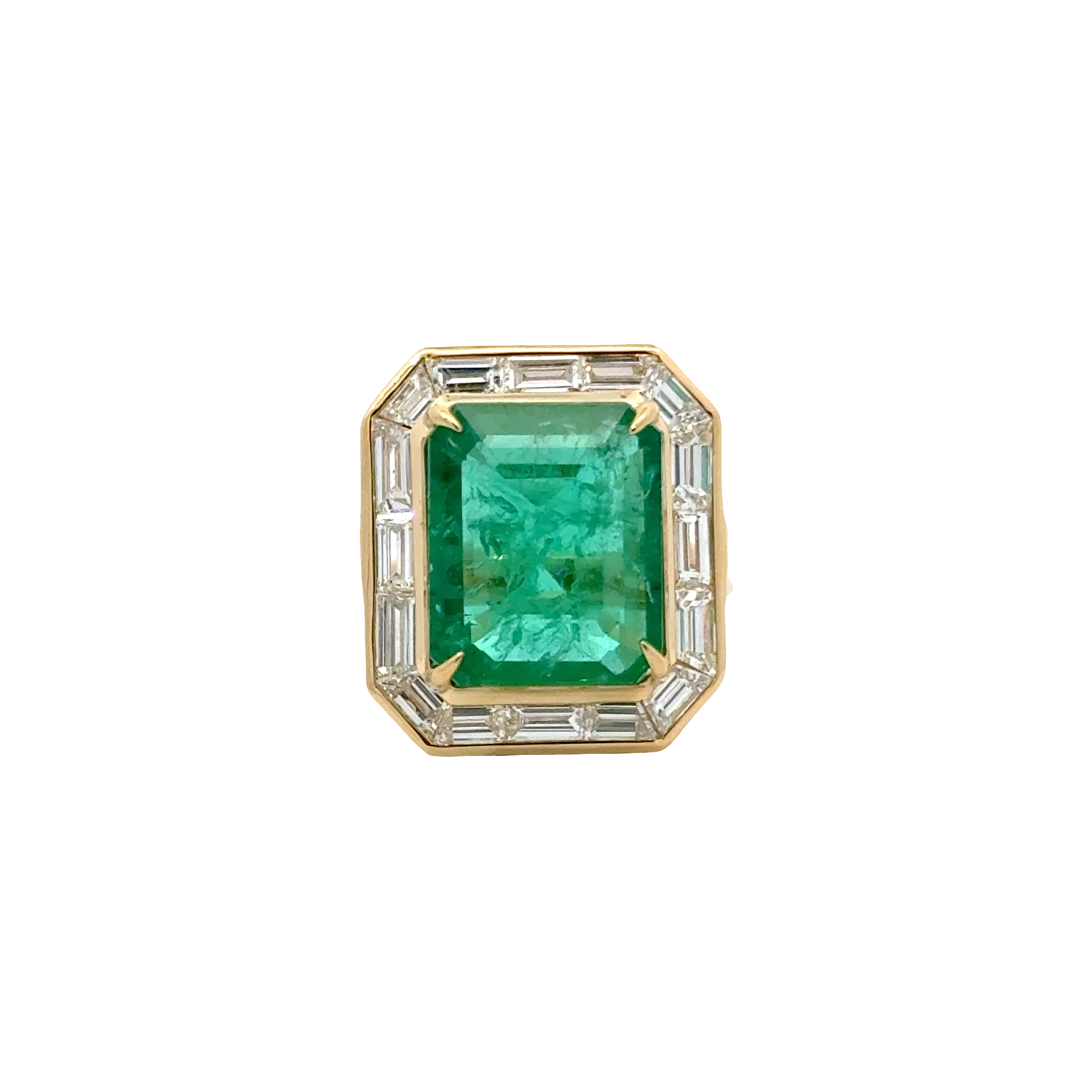 EMERALD STEP CUT COCKTAIL RING